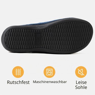 Чоловічі домашні капці-шльопанці RockDove з ефектом пам'яті (Memory Foam), регульовані, сині, розмір 44/45 EU