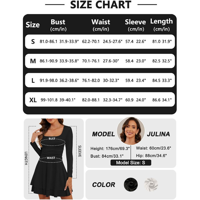 Сукня Daen Kleider з квадратним вирізом: елегантна вечірня, коктейльна, облягаюча, на будь-яку фігуру (чорна, S)