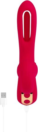 Вібратор EIS, Силіконовий Зайчик з Датчиком Чутливості, 18 см, Водостійкий (IPX7), Перезаряджуваний, 2 Мотори з 7 Програмами, Безпечний для Шкіри, Датчик Чутливості в Стволі