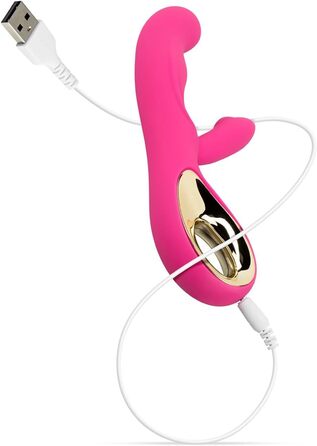 Вібратор Rabbit, 10 режимів вібрації, водонепроникний, перезаряджається - Рожевий