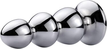 Анальний масажер з металу з діамантами для чоловіків та жінок, анальний дildo, стимулятор G-точки, простати, Dilatatoren, анальні іграшки, срібло (L)