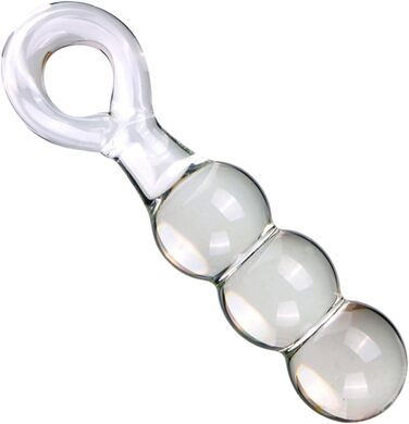 Великий скляний дилдо Soarvlorfy 50 мм: анальні кульки, масаж G-точки, простати, для жінок