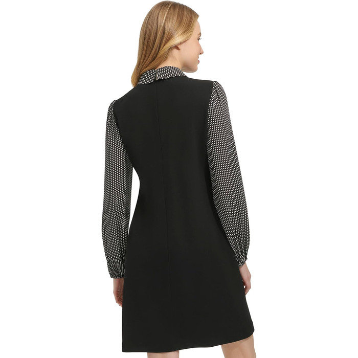 Сукня Tommy Hilfiger Adaptive жіноча, чорна, з коміром-стійкою, трапеція, розмір 42 Petite