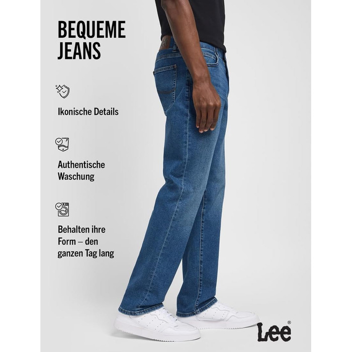 Чоловічі джинси LEE Maddox Regular Straight Fit Extreme Motion, сині