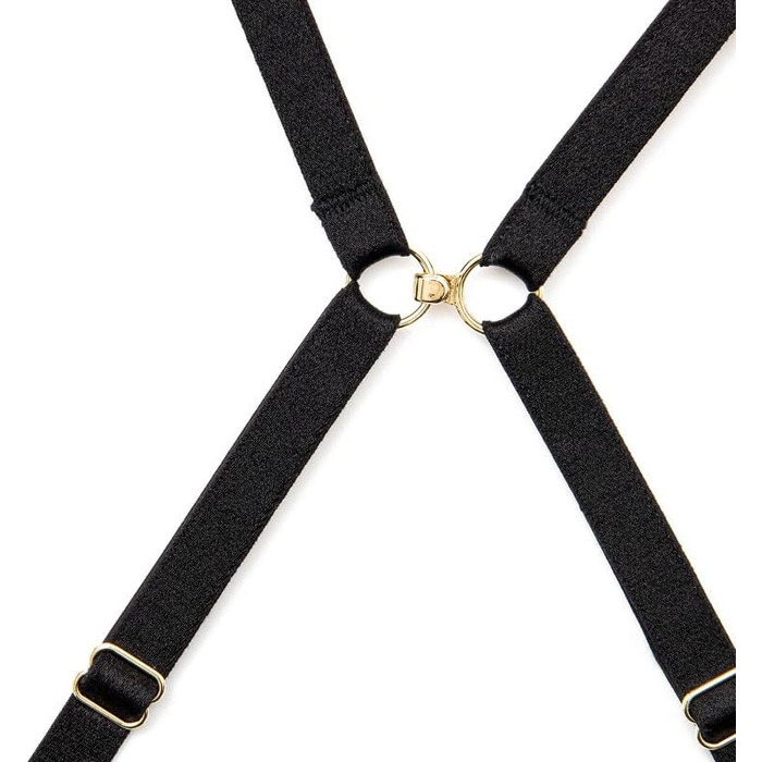 Чорний бюстгальтер Wingslove без пуш-ап з мереживом та прозорою сіткою, з силіконовими накладками на соски, 75C