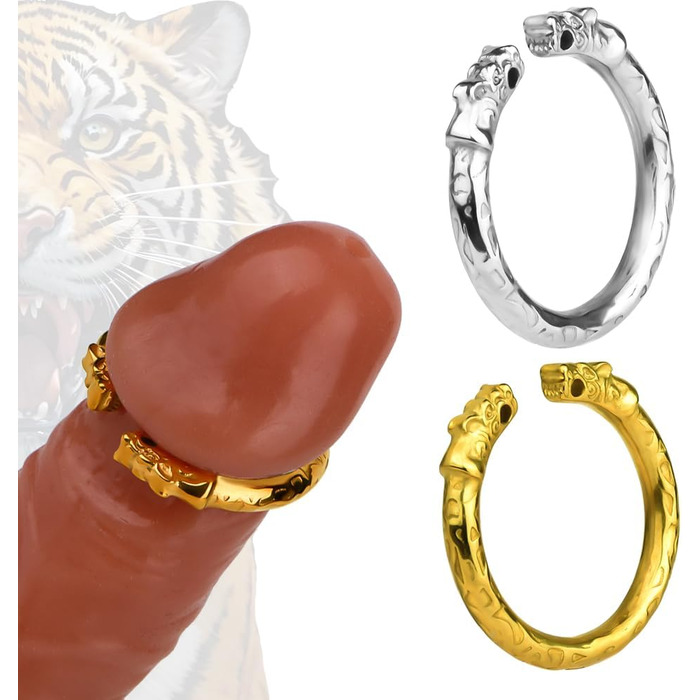 Сталевий кільце для пеніса з накіткою, комплект 5 шт. - Інтимна іграшка для чоловіків