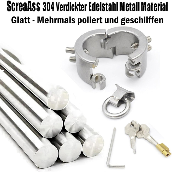 Сталевий кільце для яєчок з 4 знімними шипами CBT, замками та металевим ланцюгом. Підвіска для яєчок, бондж, кільце для статевого члена. Іграшки для дорослих для чоловіків, срібло, комплект