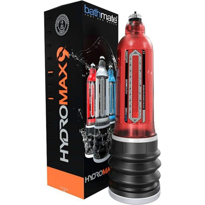 Bathmate HydroMax9 - гідромасажна помпа для збільшення пеніса (червона)