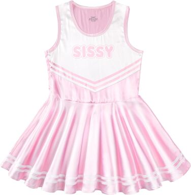 Рожевий боді-комбінезон LittleForBig Sissy з атласу, без рукавів, розмір XL