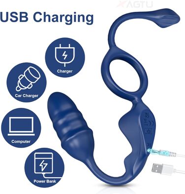 Масажер простати TYDAY для чоловіків, вібруючий анальний масажер, секс-іграшка для пар, керування через додаток