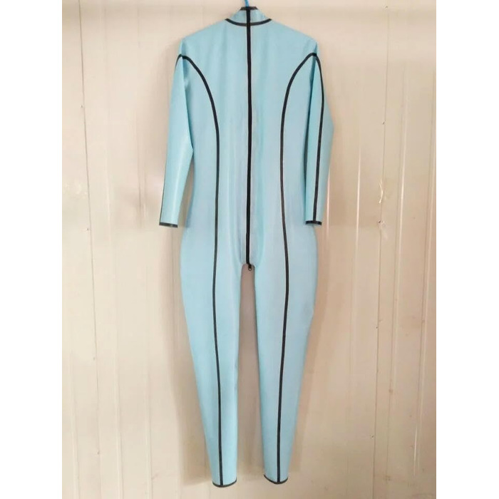 Латексні штани GAYLOP: комбінезон-костюм з надувною грудьми, чорний, XS