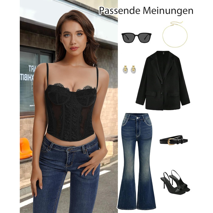 Корсетний топ для жінок з повним бюстом, чорний, XL. Корсет, повсякденний топ, сексуальний кроп-топ з бретелями.