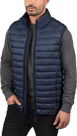 Чоловічий стібаний жилет BLEND BHNille Outdoor темно-синього кольору, розмір L