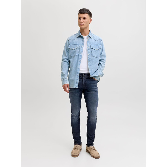Чоловічі джинси Jack & Jones Tim Original AGI 005 Slim/Straight Fit, синій денім