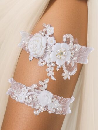 Стрічка для волосся нареченої Campsis, мереживна, для весілля