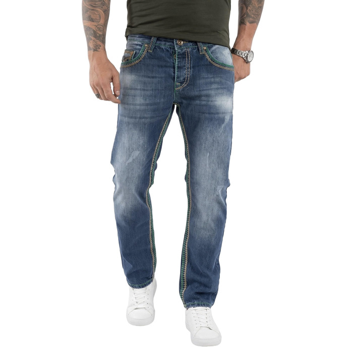 Чоловічі джинси Rock Creek Denim M33 з посиленими швами, темно-сині (29W / 32L, Rc-2369)