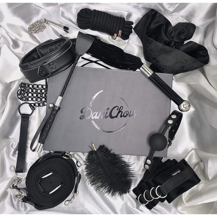 Набір для BDSM від DaniChou: іграшки для дорослих, фетіш, зв'язування, петарди, щипці, маски для очей, набір для пар