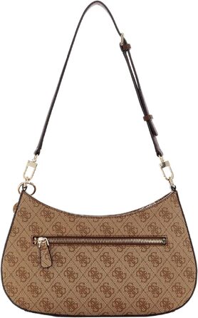 Жіноча сумка через плече GUESS Noelle II з верхнім замком, коричнева з логотипом Latte Logo