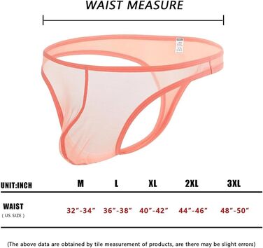 Сліп BIATWOWR для чоловіків: прозорі сексуальні труси (M, помаранчевий)