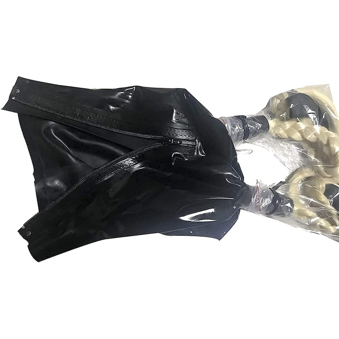 Латексна маска з мереживом для BDSM/Fetish/Bondage - Косплей маска на Хелловін (M)