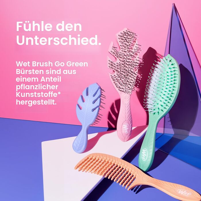 Щітка для волосся Wet Brush Go Green Detangler — екологічна розплутувальна щітка з м'якими щетинками IntelliFlex, сіра
