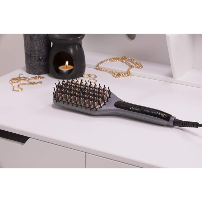 Випрямляч для волосся Remington S8540 з керамічним покриттям, кератином та мигдальною олією, LCD-дисплей, 10 режимів температури (150-230°C), чорний