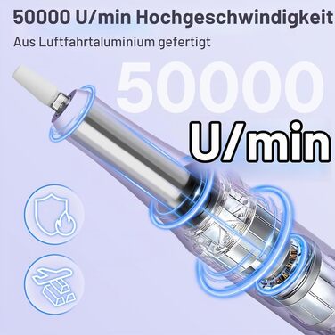 Професійний електричний апарат для манікюру та педикюру 50000 об/хв, набір 12в1 для гель-нігтів, акрилу та природних нігтів з LCD-дисплеєм