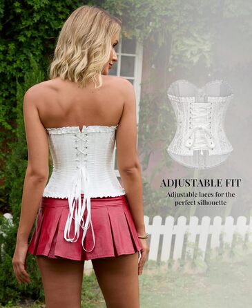 Корсетний топ SZIVYSHI для жінок: готичний корсет, бюстгальтер, корсет з повним бюстом, вінтажний корсетний топ, білий