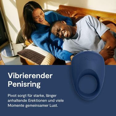 We-Vibe Pivot - вібруючий кільцевий масажер для чоловіків з силікону, Bluetooth, водонепроникний, блакитний