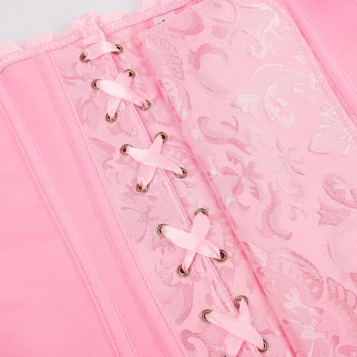 Корсет-топ KUOSE для повних грудей, чорно-білий, великі розміри, рожевий