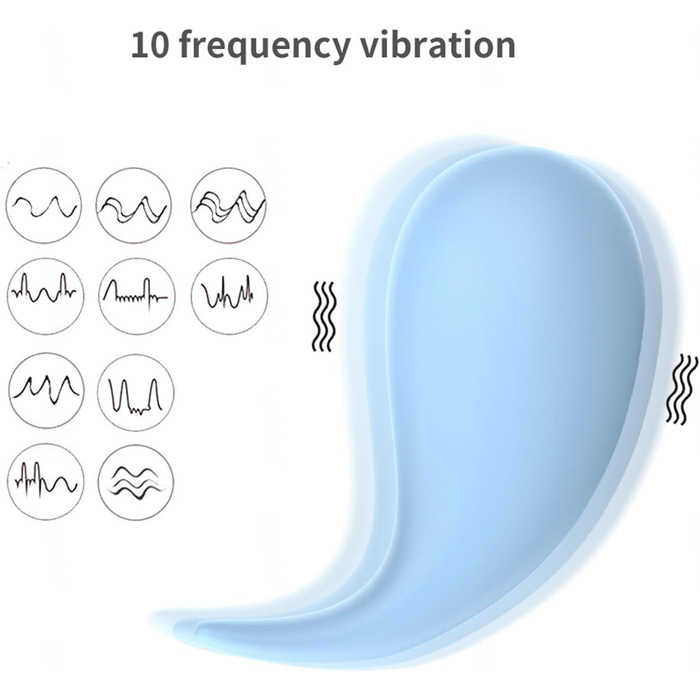 Вібратор з дистанційним керуванням та додатком, 10 режимів, для жінок, портативний, G-Spot, для пар (блакитний)