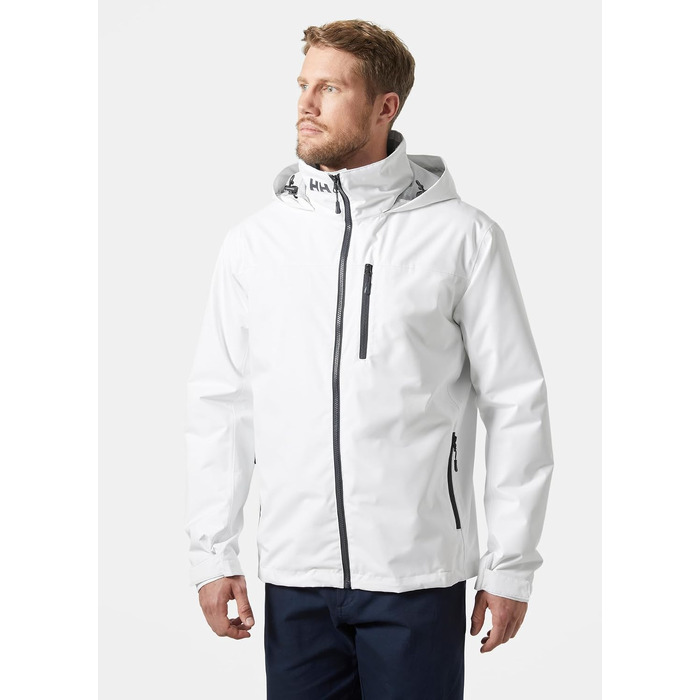 Чоловіча утеплена куртка-мідлеєр Helly Hansen Midlayer Crew Jacket 2.0 з капюшоном, водонепроникна outdoor-куртка, біла, розмір 4XL