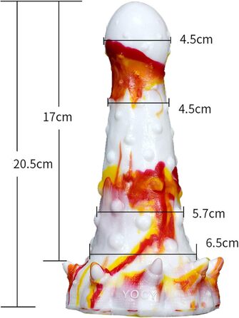 Анальний дildo з соскою XXL, діаметр 6.5 см, з малюнком полум'я, для чоловіків та жінок, секс-іграшки, фетиш, мастурбація, гей