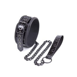 Чорне шкіряне ошейник SM для пар: шкіряний ошейник з кільцем, пов'язки BDSM, іграшки для дорослих, фетиш, пов'язки, іграшки для сексапильної гри, для дорослих