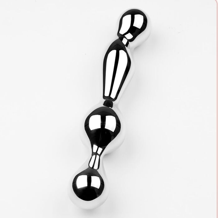 Анальний стимулятор SMGKB з нержавіючої сталі - подвійний дилда для жінок, чоловіків та пар. Стимулятор G-точки, анальні кулі. Інтимні іграшки для дорослих