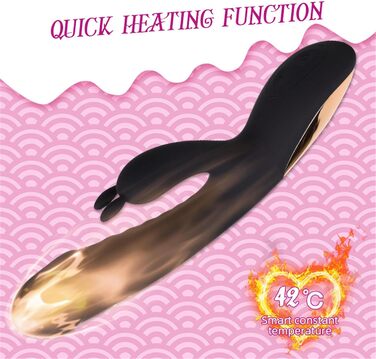 Вібратор G-Punkt Rabbit – класичний, 10 режимів, нагрів, тихий, чорний