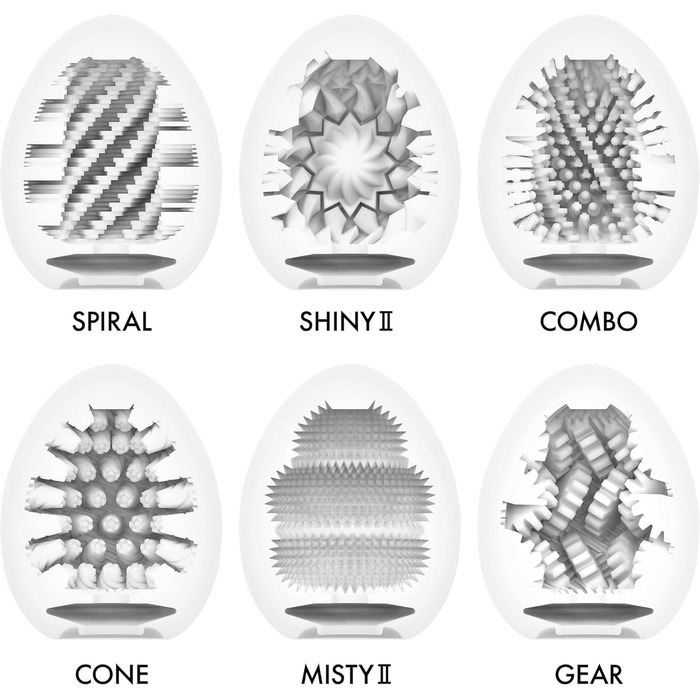 Масажер для тіла Tenga Stronger Package (6 шт.), Колір: Коричневий, 7 см