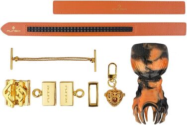 Набір для БДСМ Guspiun Luxus: Мундштук, Затискач для язика, Силіконовий вагінальний мундштук, Регульований набір для рабства, Фетиш, Іграшки для дорослих (Оранжева пов'язка на голову)