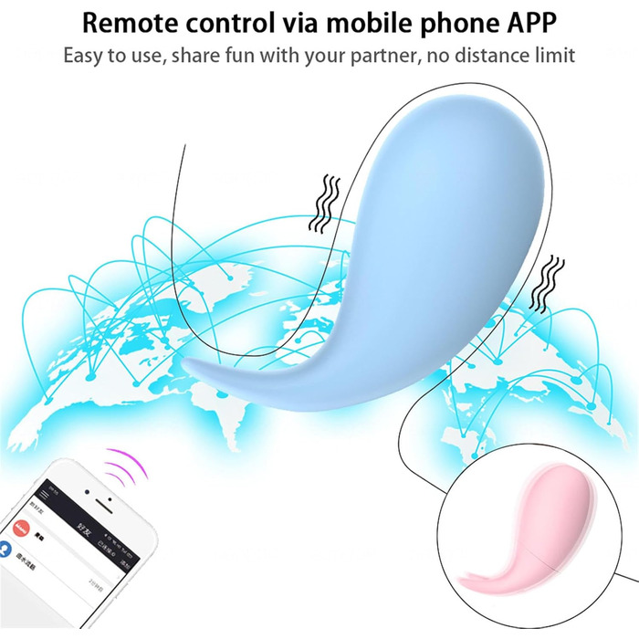 Вібратор з дистанційним керуванням через додаток, 10 режимів вібрації для жінок, портативний G-spot вібратор для пар, рожевий