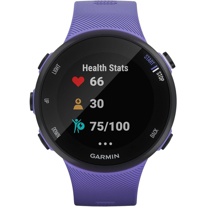 Спортивний GPS-годинник Garmin Forerunner 45 для бігу, фітнес-трекер з вимірюванням пульсу та планами тренувань (Білий, Small)
