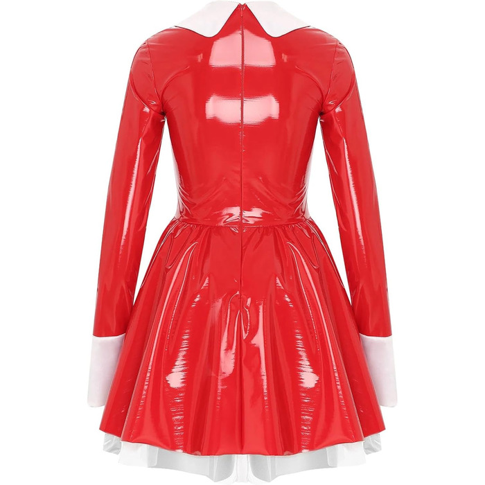 Жіноча спідня білизна Еротичний французький костюм горничної Cosplay A-line (Червоний, 4XL)