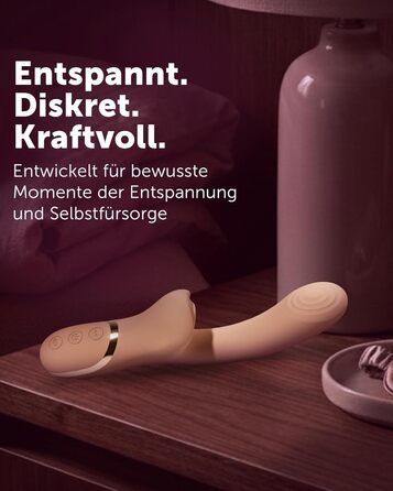 Вібратор Intima Félin Druckwellen для жінок – стимулятор клітора з насадкою-помпою + вібратор G-точки – подвійна функція помпи та вібрації, 20 режимів, тихий та перезаряджуваний – Mocca Mouse