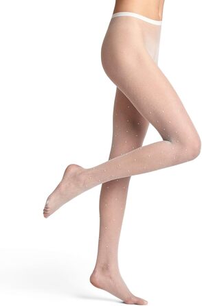 Шкарпетки-шкарпетки FALKE x Kaviar Gauche для жінок, прозорі, розкішні, для весілля, без пояса, з тонким швом на кінчику пальців, м'яка тканина, 1 шт., Білий Pearl 2036 Lace (S-M)