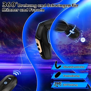 Вібратор для чоловіків Analplug для чоловіків – стимуляція простати, анальний плагін, секс-іграшка для чоловіків з 10 обертами та 10 вібраціями, секс-іграшка для пар Buttplug