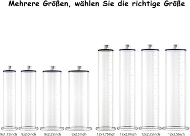 Вакуумний насос для збільшення статевого члена з манометром, аксесуар для чоловіків, преміум-якість, м'який та гнучкий (22.9*4.4 см)