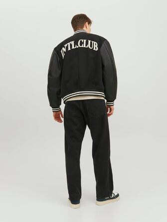 Чоловічі широкі джинси Jack & Jones JJIALEX Baggy Fit, чорний денім, 30W / 32L