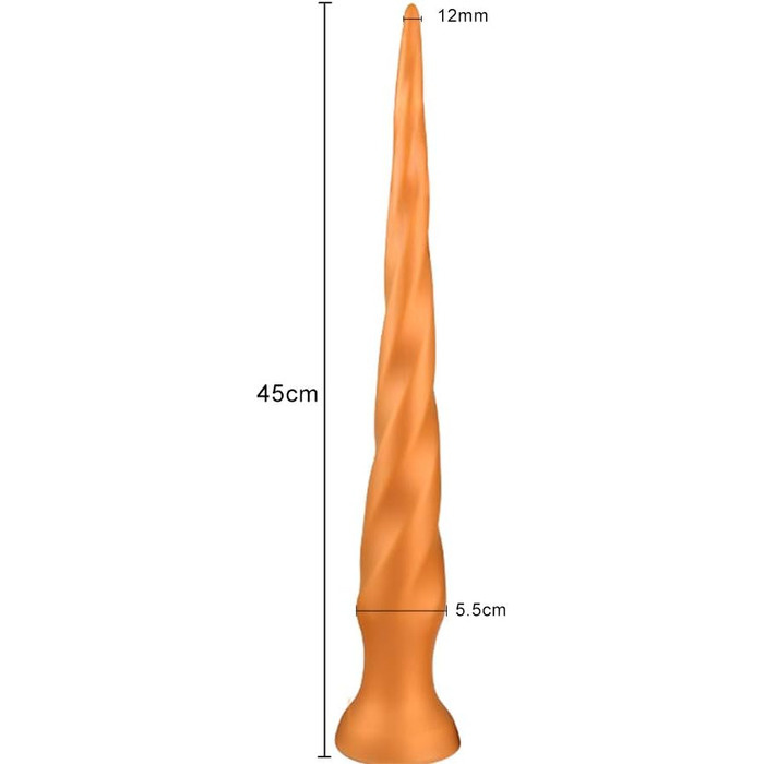 Анальний плаг Roluck для чоловіків, 54 см, з м'якого силікону, з присоском для масажу простати та анального оргазму, розширювач (M(45 см))