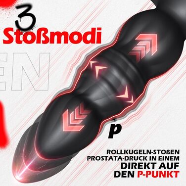 Вібратор для чоловіків для стимуляції простати, анальний плагін з кільцем, 3 режими, 10 вібрацій. Іграшки для дорослих, для пар.