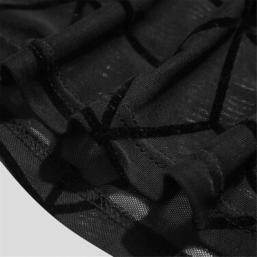 Чоловіча футболка Deepsko з сіткою, прозора, однотонна, з довгим рукавом