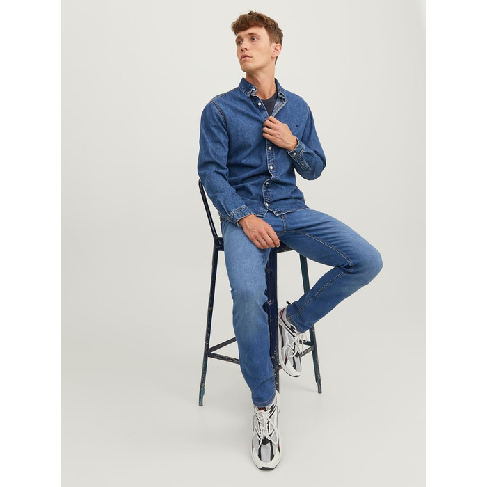 Чоловічі джинси Slim Fit JACK & JONES JJIGLENN JJORIGINAL SQ 223 NOOS, синій денім, 32W/32L